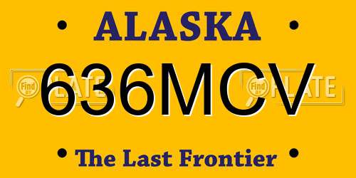 636MCV Alaska License Plate