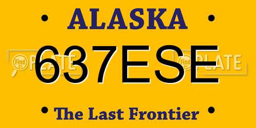 637ESE Alaska License Plate