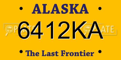 6412KA Alaska License Plate