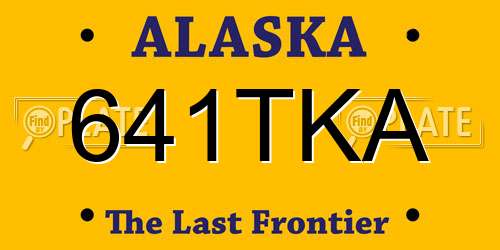 641TKA Alaska License Plate