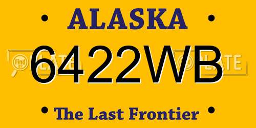 6422WB Alaska License Plate