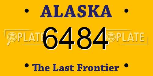 6484 Alaska License Plate