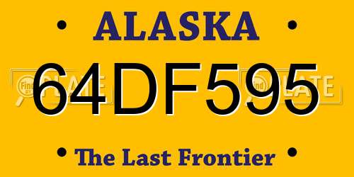 64DF595 Alaska License Plate