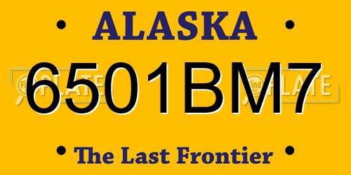 6501BM7 Alaska License Plate