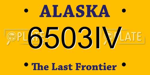 6503IV Alaska License Plate