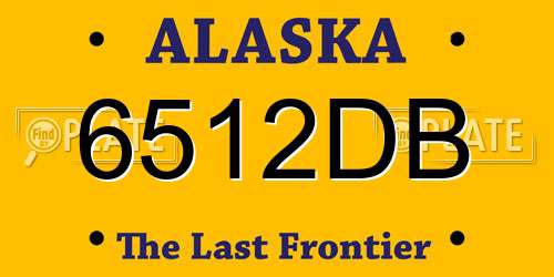 6512DB Alaska License Plate