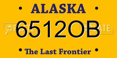 6512OB Alaska License Plate