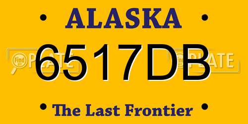 6517DB Alaska License Plate