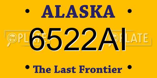 6522AI Alaska License Plate