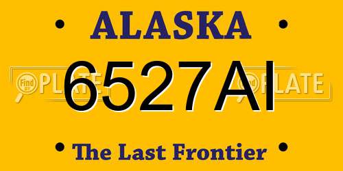 6527AI Alaska License Plate