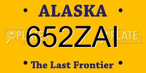 652ZAI Alaska License Plate