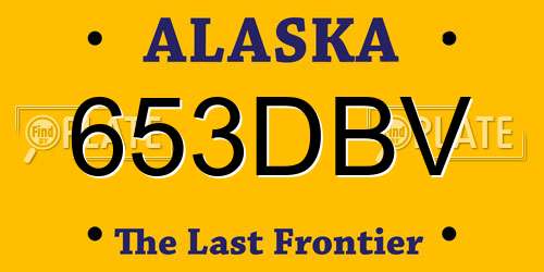 653DBV Alaska License Plate