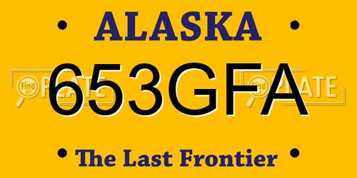 653GFA Alaska License Plate