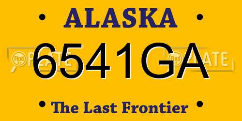 6541GA Alaska License Plate