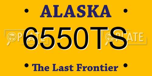 6550TS Alaska License Plate