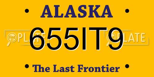 655IT9 Alaska License Plate
