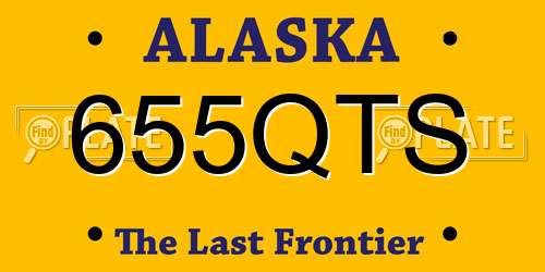 655QTS Alaska License Plate