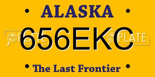 656EKC Alaska License Plate