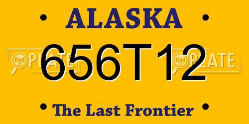 656T12 Alaska License Plate