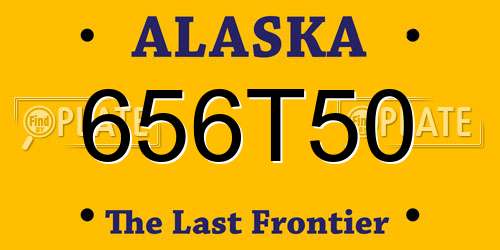 656T50 Alaska License Plate
