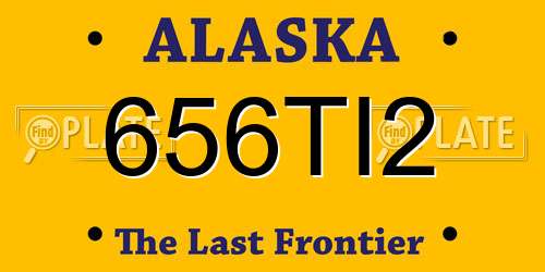 656TI2 Alaska License Plate
