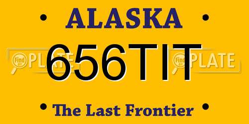 656TIT Alaska License Plate