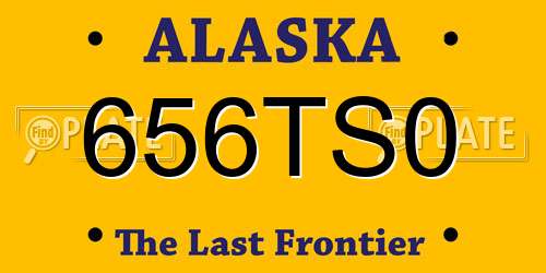 656TS0 Alaska License Plate