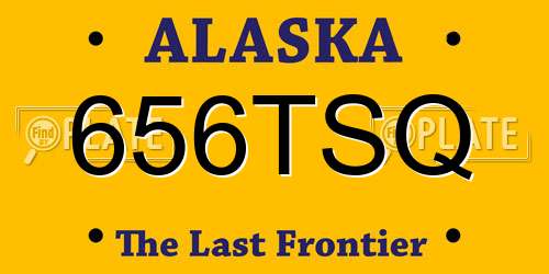 656TSQ Alaska License Plate