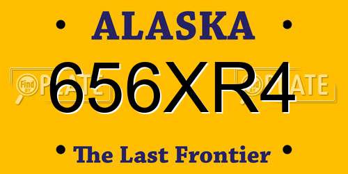 656XR4 Alaska License Plate