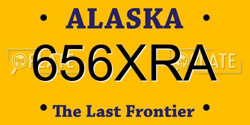 656XRA Alaska License Plate