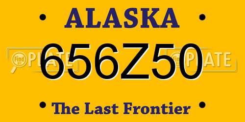 656Z50 Alaska License Plate