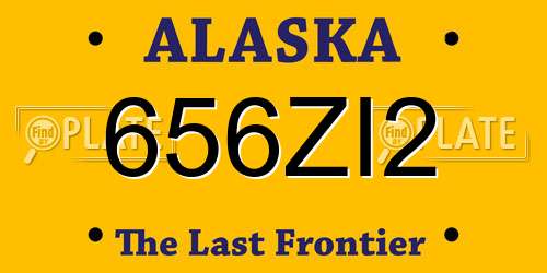 656ZI2 Alaska License Plate