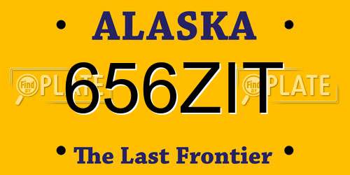 656ZIT Alaska License Plate