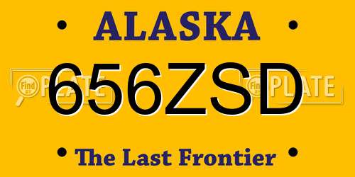 656ZSD Alaska License Plate