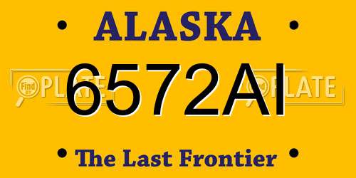 6572AI Alaska License Plate