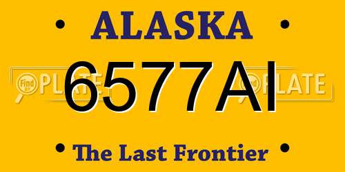 6577AI Alaska License Plate