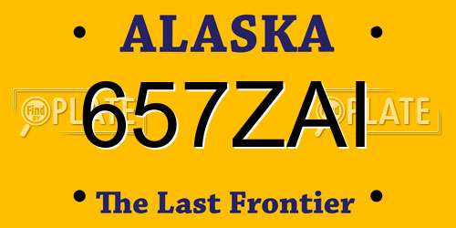 657ZAI Alaska License Plate