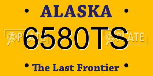6580TS Alaska License Plate