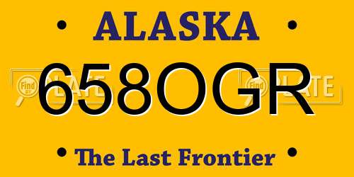 658OGR Alaska License Plate