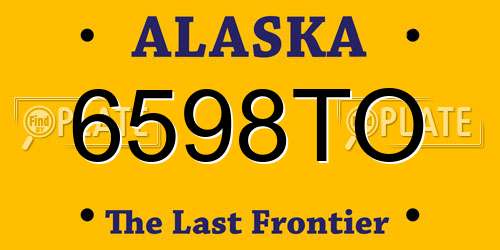 6598TO Alaska License Plate