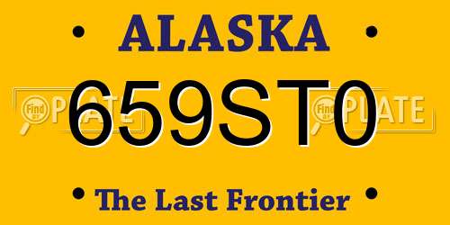 659ST0 Alaska License Plate