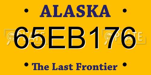 65EB176 Alaska License Plate