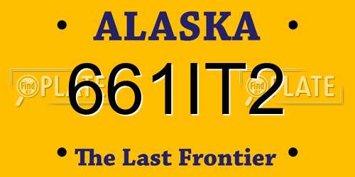 661IT2 Alaska License Plate