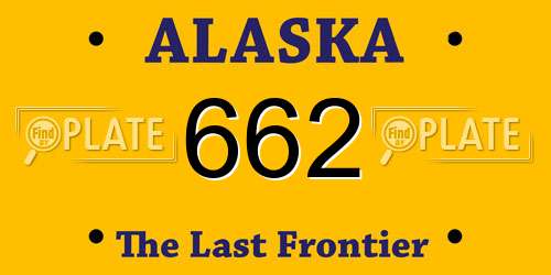 662 Alaska License Plate