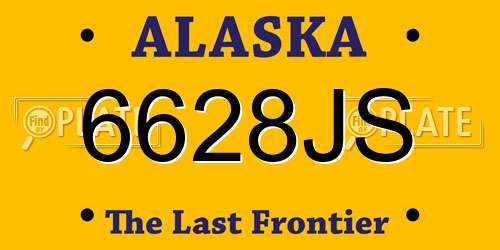 6628JS Alaska License Plate