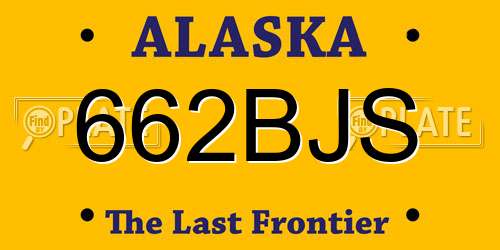 662BJS Alaska License Plate