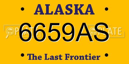 6659AS Alaska License Plate