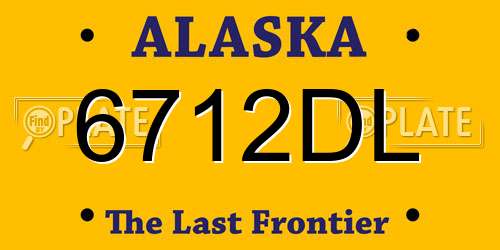 6712DL Alaska License Plate
