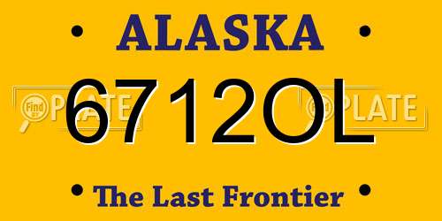 6712OL Alaska License Plate