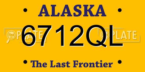 6712QL Alaska License Plate